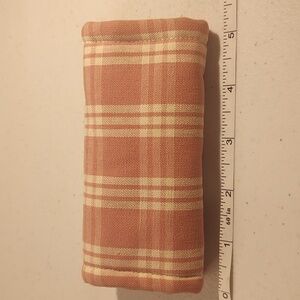 Longaberger Handle Gripper Pink Plaid With Velcro Closure